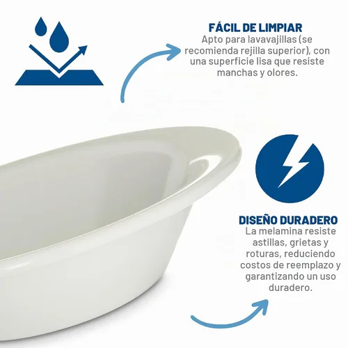 Vista 3 de Carlisle FoodService Products Kingline - Cuenco de melamina resistente de 5
