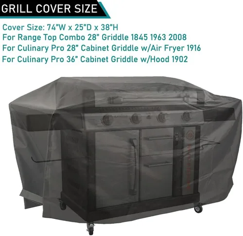 Vista 2 de ZJYWSCH Cubierta para plancha Blackstone Culinary Pro de 36 pulgadas 1902 2154, Gabinete Culinary Pro de 28 pulgadas con freidora de aire 1916