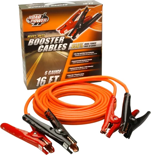 Vista 3 de Coleman Cable 08566 - Cables de refuerzo resistentes calibre 6 (16 pies)