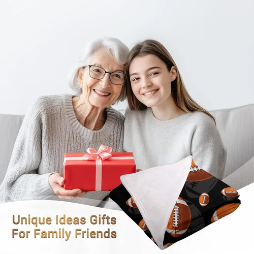 Vista 2 de Jekeno Manta de fútbol americano, regalos para niños, hijos, hombres, papá, marido, cumpleaños, Navidad, fiesta, decoración temática deportiva