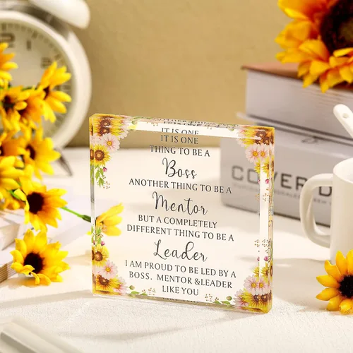 Vista 2 de Blulu Regalos de jefa para mujer, citas inspiradoras, regalos de oficina para mujeres, decoración de oficina de mentor, recuerdo de Navidad