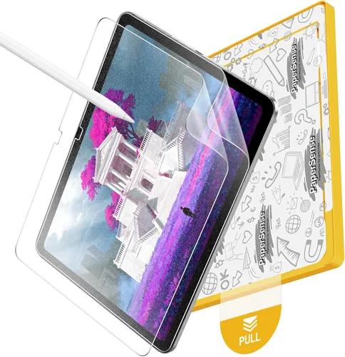 Vista 13 de OMOTON Paquete de 3 protectores de pantalla para iPad de 6ª y 5ª generación, protector de pantalla de vidrio templado compatible con Apple iPad Pro