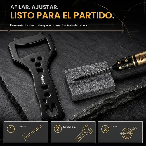 Vista 4 de Steel Tip Darts Set, Metal Tip 6 Pack, Knurled Brass Barrels, Darkborn Azul - Cristal Gótico