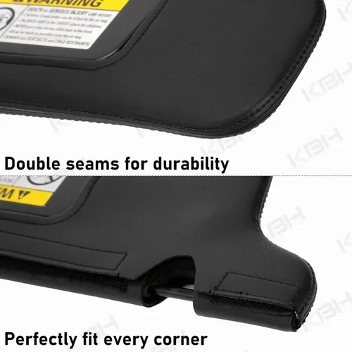 Vista 3 de KBH Funda para Visera de Sol para Ford Mustang 1994-2004, Forro de Cuero de Vinilo, Protector de Visera de Sol para Auto, Lado Izquierdo y Derecho