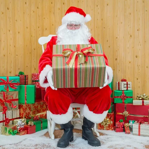 Vista 6 de SINCETHEN Disfraz de Papá Noel para hombre, 10