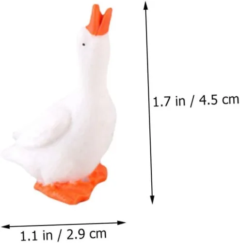 Vista 2 de Amosfun 6 piezas de resina pequeño adorno en forma de paisaje pequeño plantador mini DIY musgo ganso para jardines figura decoración micro estatua