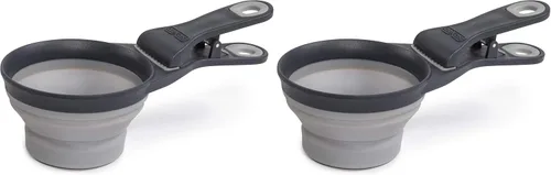 Vista 13 de Dexas Popware - Klip Scoop plegable para mascotas, diseño 3 en 1, conveniente taza medidora, recogedor de alimentos y clip para bolsa, cuchara