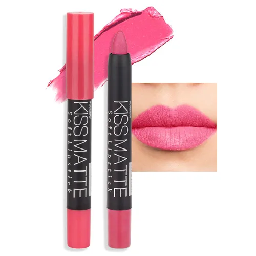 Vista 32 de evpct 3 piezas de lápiz crayón delineador de labios mate metálico rosa natural ligera y lápiz labial Set de larga duración impermeable que coincide