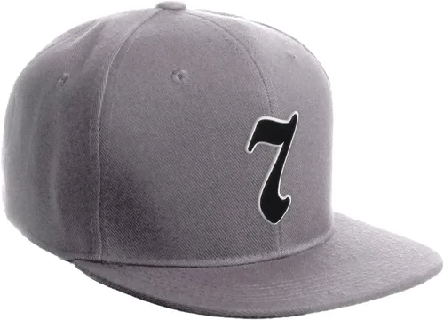 Vista 650 de Daxton Gorra clásica con visera de billete plano con letras del alfabeto inglés antiguo de la A a la Z