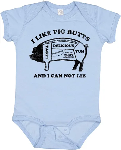 Vista 9 de inktastic Body para bebé I Like Pig Butts Blanco