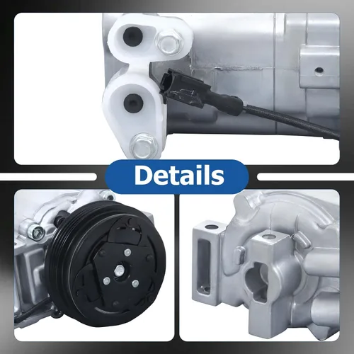 Vista 4 de WFLNHB Compresor de CA con embrague 4 ranuras de repuesto para Subaru Impreza 2.5L 2007-2014 Reemplazo para Subaru Forester 2.5L 2007-2013 CO 11227C