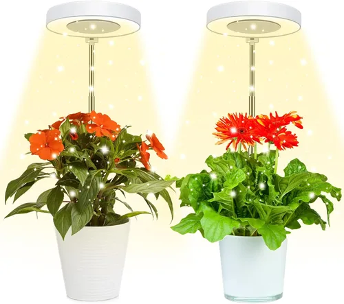 Vista 8 de Juhefa Luz de crecimiento para plantas de interior, lámpara halógena de espectro completo de 4000K blanco para plántulas, suculentas, plantas