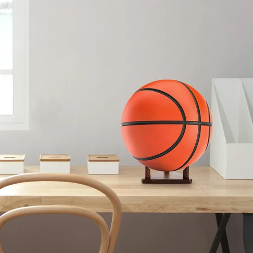 Vista 7 de Frcctre Paquete de 3 soportes de madera para pelotas de fútbol, baloncesto, fútbol, voleibol, rugby, estante de almacenamiento de pelotas deportivas