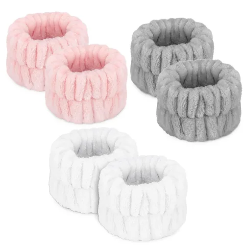 Vista 18 de Toallas de muñeca para mujer para lavar la cara, toalla de microfibra para spa, pulseras absorbentes, banda para el sudor para niñas que evitan que