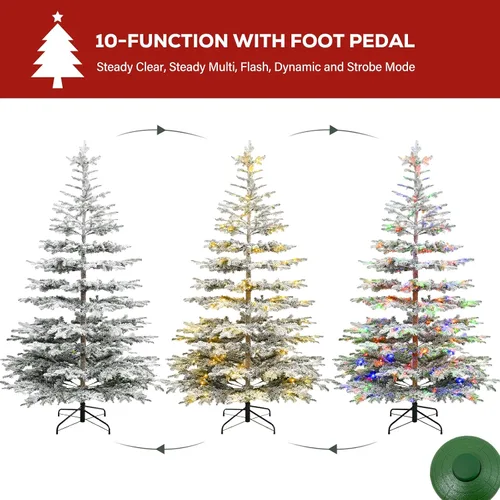 Vista 4 de Hykolity Árbol de Navidad escaso de 6 pies con 250 LED multicolor Multicolor disperso