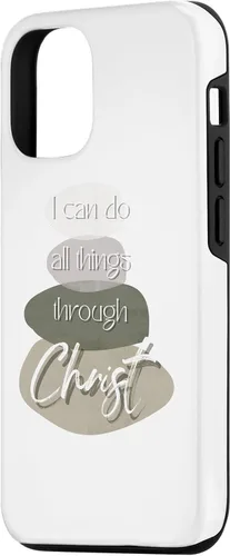 Vista 2 de Funda para iPhone 15 Christian I Can Do All Things Through Christ with Cairn