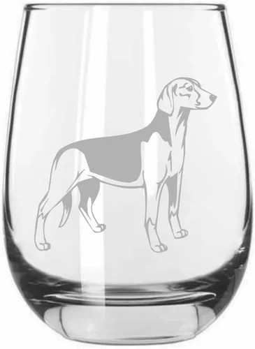 Vista 310 de Shar Pei (chino) - Vaso de vino sin tallo grabado para perro, 15.25 onzas