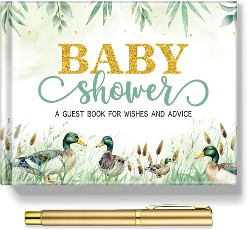 Vista 32 de Fuyoooo 27 piezas de libro de invitados para baby shower de safari en la jungla con tarjeta de lugar floral y sello de inicio de sesión para baby