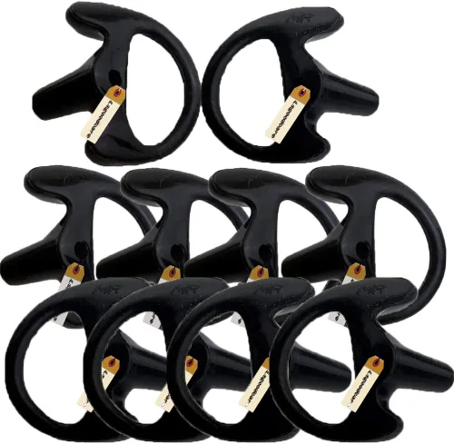 Vista 10 de Lsgoodcare 3 pares de tapones de silicona de repuesto para los oídos, color negro medio (izquierdo y derecho) para auriculares de radio
