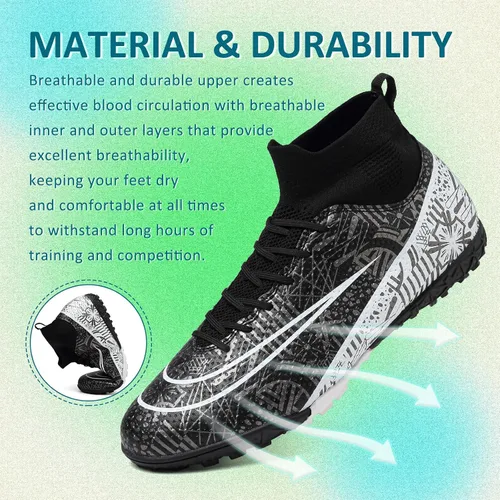 Vista 2 de CBUSTER Soccer Cleats Mens Women Indoor Outdoor Soccer Shoes for Big Boy AGFG