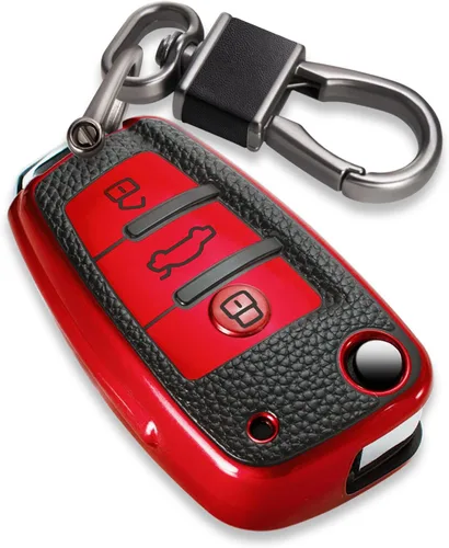 Vista 14 de para llavero de Cadillac con funda de TPU con superficie granulada y cuerda trenzada metálica, funda de llavero mejorada para 2020 en adelante CT4