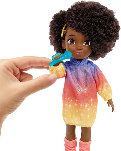Vista 3 de Mattel Karma's World - Juego de muñecas cantantes con accesorios y disco coleccionable, canta 2 canciones