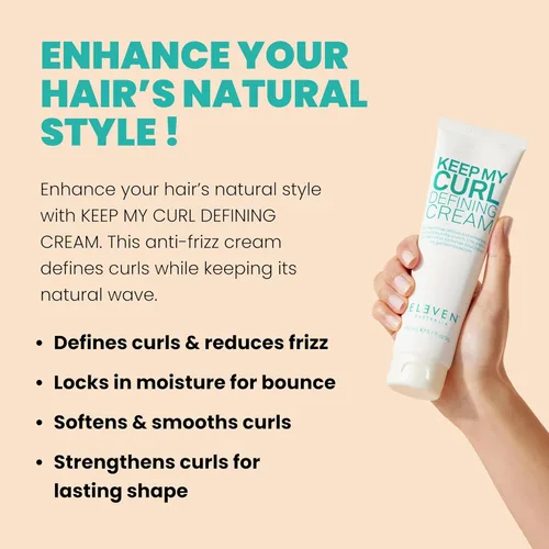 Vista 3 de ELEVEN AUSTRALIA Keep My Curl Defining Cream Controla el encrespamiento con ingredientes de Conditoning