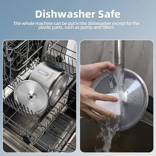 Vista 6 de Fuente de agua para gatos de acero inoxidable de 2.5 litros, fuente de agua automática para mascotas, fuente de agua para gatos, fuente de agua