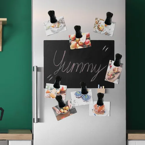 Vista 4 de Juego de clips magnéticos de plástico para refrigerador, clips de papel magnéticos, clips para bolsas de aperitivos, clips multiusos, juego de 6