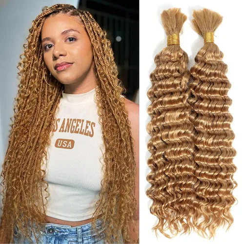 Vista 21 de Urbeauty Cabello Humano para Trenzar para Trenzas Boho Bob - Cabello Bohemio de Onda Profunda para Trenzar - Negro Azabache, 14 pulgadas Sin Nudos