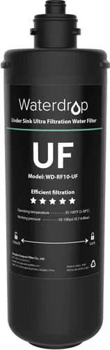 Vista 4 de Waterdrop 10UB-UF - Sistema de filtro de agua para debajo del fregadero de 0.01 μm y cartucho de filtro de repuesto Waterdrop RF10-UF de 0.01
