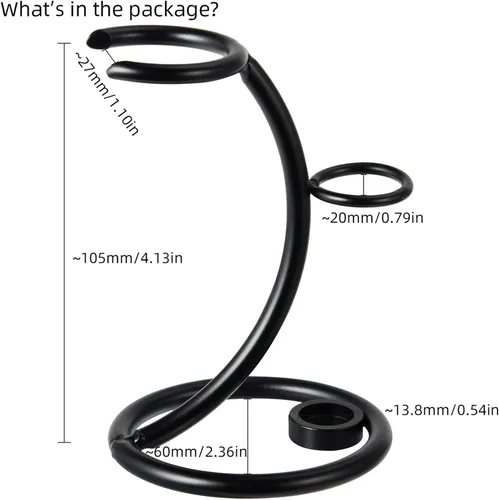 Vista 5 de Grandslam Soporte clásico para afeitar y cepillo de afeitar para almacenamiento de maquinilla de afeitar, soporte para cepillo de afeitado Negro