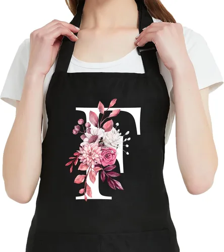 Vista 11 de Delantales Personalizados para Mujeres con Bolsillos, Lindos Delantales para Mujeres Chef de Repostería, Regalos de Cocina para el Cumpleaños de Mamá