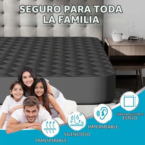 Vista 8 de Protector de colchón Queen, protector de colchón impermeable, sin ruido, con bolsillo profundo para colchón de 8 a 21 pulgadas, funda de colchón