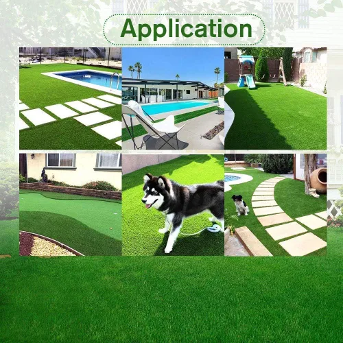 Vista 5 de Césped artificial de tamaño personalizable, para perros, césped sintético de 0.8 pulgadas de grosor, alfombra para interior o exterior