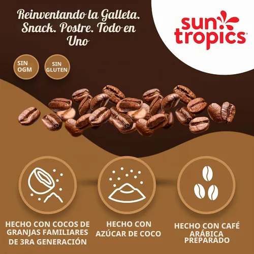 Vista 5 de Sun Tropics CocoRolls - Oblea enrollada de expreso, sin gluten, sin lácteos, hecha con crema de coco pura, 6