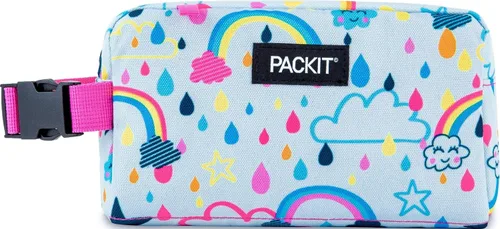 Vista 13 de PackIt Caja de aperitivos congelable, color negro, fabricada con tecnología EcoFreeze, plegable, reutilizable, cierre de cremallera con asa