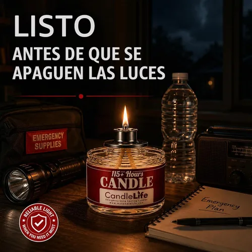 Vista 7 de CandleLife velas de emergencia, hasta 115 horas de duración