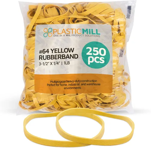 Vista 24 de Gomas de goma PlasticMill - Tamaño #33 - Gomas de color argyle púrpura - 1LB/500 unidades Size 33 Rubber Bands, Office Supplies, Argyle Purple