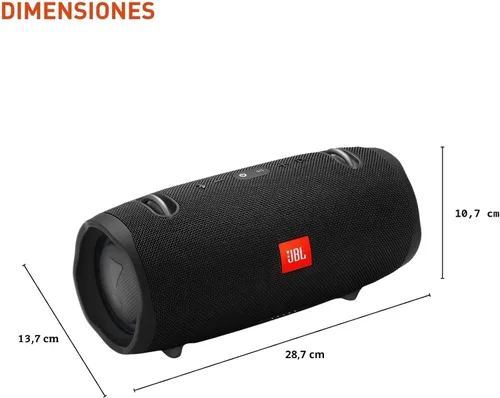 Vista 3 de JBL Xtreme 2, altavoz Bluetooth portátil impermeable, negro