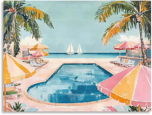 Vista 22 de ATELIYISHU Lienzo decorativo para pared, imágenes al aire libre, arte de pared, impresionismo, paisaje de naturaleza serena, pintura al óleo