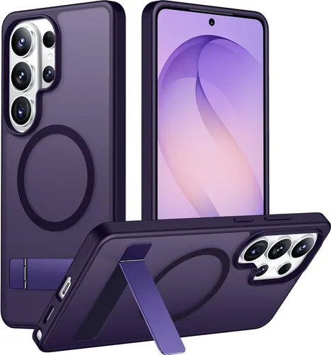 Vista 200 de Temdan Funda para Samsung Galaxy Z Fold 8, compatible con MagSafe, protector de pantalla HD integrado y función atril, protección de bisagra Negro