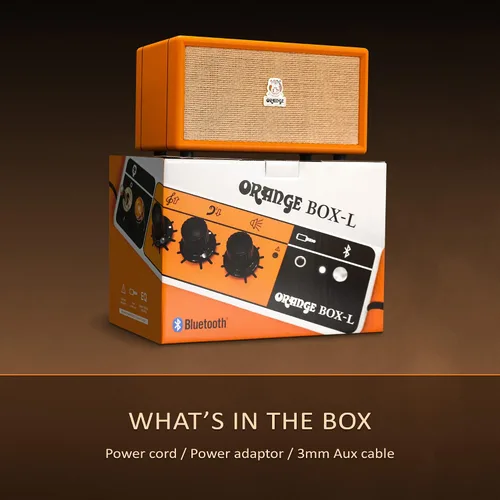 Vista 5 de Orange Box L - Altavoz Bluetooth portátil que ofrece sonido de audio de estudio, rango de 15M, potencia RMS de 50 W, batería de larga duración