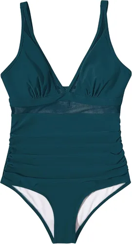 Vista 4 de SUUKSESS Traje de baño sexy de malla con control de abdomen para mujer