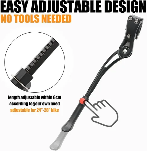 Vista 4 de TOPCABIN Soporte ajustable de aleación de aluminio para bicicleta, negro, para bicicletas de 24 a 28 pulgadas