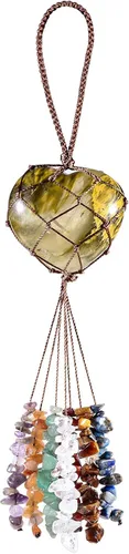 Vista 8 de Rockcloud Adorno colgante de obsidiana negra hecha a mano, diseño de corazón de amor, adorno para yoga, meditaiton, Fengshui, decoración de ventana