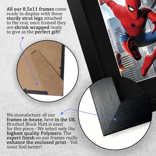 Vista 7 de HWC Trading Tom Holland Regalo USL con Marco Autógrafo Impreso Firmado Spiderman Regalos Foto Impresión Cuadro - Tamaño Carta de EE. UU