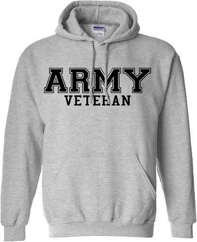 Vista 5 de zerogravitee Sudadera con capucha con logotipo negro de veterano del ejército