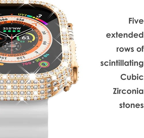 Vista 287 de Surace Bling - Carcasa con protector de pantalla para Apple Watch Series 3, 2, 1 de 1.496 pulgadas