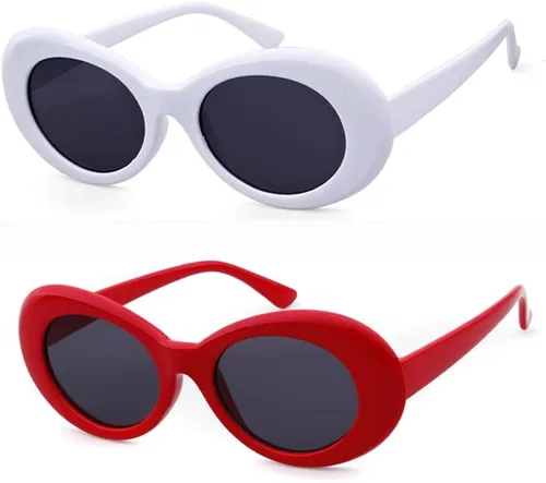Vista 6 de Auténticas gafas de sol Clout Bold Oval Retro Mod Moda Gafas de sol Clout lente redonda